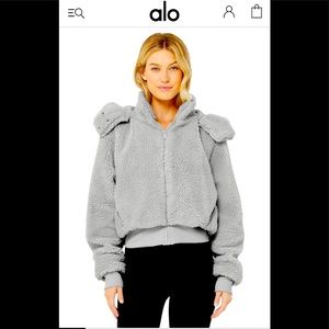 Alo- Brand New! Gray Sherpa Hoodie
